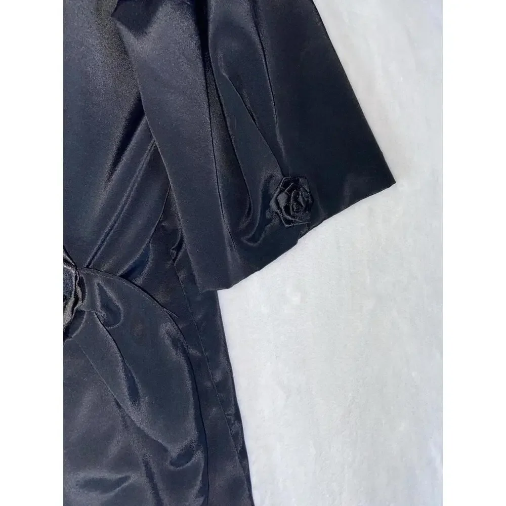 'KOCO' WELL KNOW ! WOMEN 100% Polyester Black DRESS BIG SIZE MADE IN USA Church - Picture 9 of 11